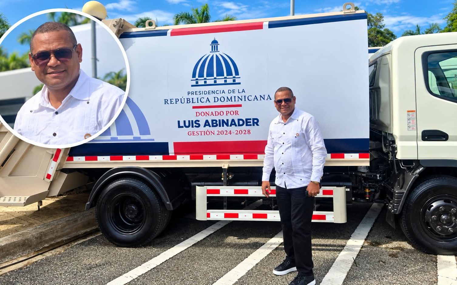 Alcalde Juan Rafael Ventura recibe camión compactador para San José de los Llanos